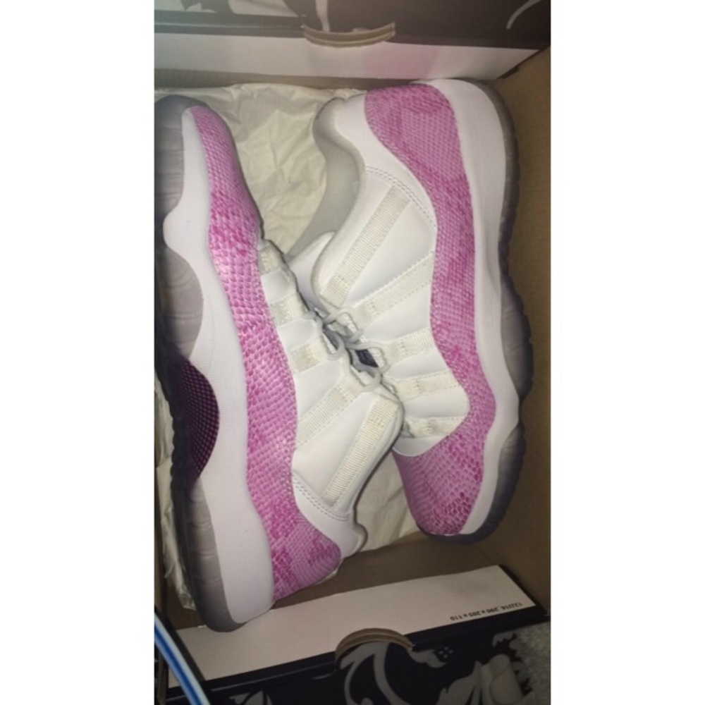 Jordan Pink Snakeskin 11's